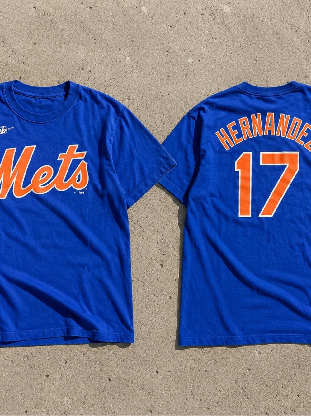 Nike New York Mets "Hernandez 17" Blue Orange Tee